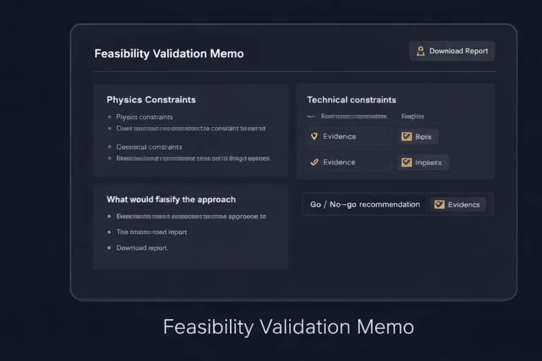 Feasibility validation report preview